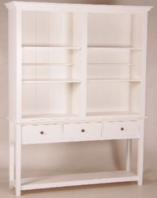 Casa Padrino Shabby Chic Landhaus Stil Schrank Buffetschrank Weiß B 158 x H 202 cm