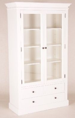 Casa Padrino Shabby Chic Landhaus Stil Schrank Buffetschrank Weiß B 110 x H 190 cm