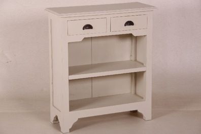 Casa Padrino Landhaus Stil Konsolen Tisch mit 2 Schubladen weiß - Shabby Chic Möbel