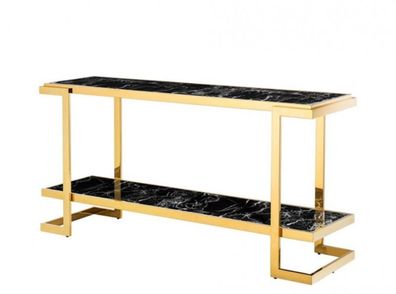 Casa Padrino Luxus Konsole Gold 150 x 40 x H. 76 cm - Luxus Hotel Möbel