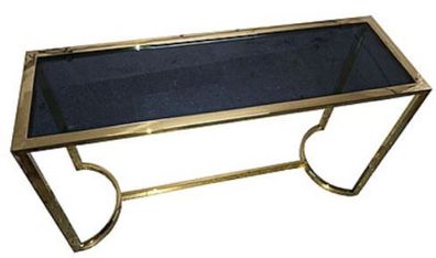 Casa Padrino Luxus Konsole Gold / Schwarz 140 x 45 x H. 78 cm - Edelstahl Konsolentis