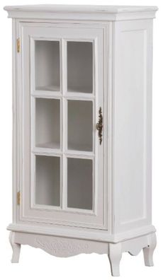 Casa Padrino Landhausstil Kommode Antik Weiß 52 x 30 x H. 101 cm - Shabby Chic Möbel
