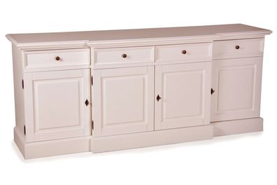 Casa Padrino Shabby Chic Landhaus Stil Kommode Weiß B 217 cm - H 90 cm Möbel Diele Es