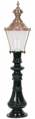 Casa Padrino Jugendstil Gartenlaterne Grün / Kupfer Ø 19 x H. 80 cm - Wetterfeste Gar