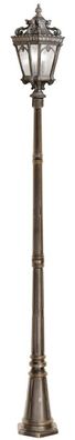 Casa Padrino Barock Gartenlaterne Antik Bronze Ø 30,5 x H. 295 cm - Elegante Außenste