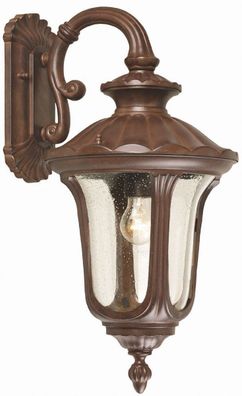 Casa Padrino Barock Außenwandleuchte Rostfarben 28 x 34 x H. 56 cm - Nostalgische Bal