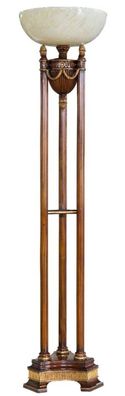 Casa Padrino Luxus Barock Stehleuchte Braun / Gold / Creme Ø 45 x H. 191 cm - Prunkvo
