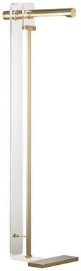 Casa Padrino Designer LED Stehleuchte Antik Messingfarben 37,5 x 25,4 x H. 111,8 cm