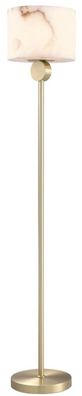 Casa Padrino Luxus Stehleuchte Messingfarben / Alabaster Ø 30 x H. 171 cm - Moderne S