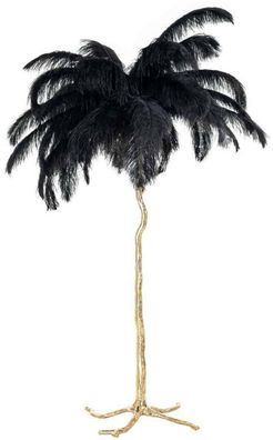 Casa Padrino Luxus Stehleuchte Palme Schwarz / Gold 110 x 110 x H. 175 cm - Moderne S