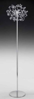 Casa Padrino Luxus LED Stehleuchte Silber Ø 45 x H. 175 cm - Wohnzimmer Stehlampe mit