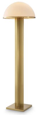 Casa Padrino Luxus Stehleuchte Antik Messingfarben / Weiß Ø 39 x H. 135 cm - Runde Me