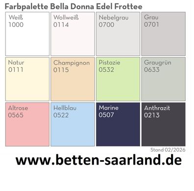 Bella Donna Edel Frottee Spannbetttuch 90/100 x 190/220 Spannbettlacken