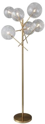 Casa Padrino Luxus Halogen Stehleuchte Messingfarben 25 x 51 x H. 130 cm - Metall Ste