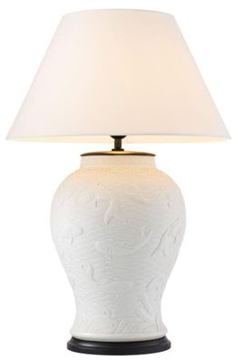 Casa Padrino Luxus Porzellan Tischleuchte Weiß - Limited Edition