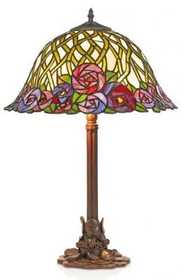 Casa Padrino Tiffany Tischleuchte Hockerleuchte Durchmesser 40 cm ModX3a - Leuchte La