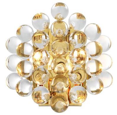 Casa Padrino Luxus Wandleuchte Gold 24,5 x 15 x H. 24 cm - Luxus Qualität