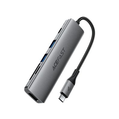 Acefast J18 USB-C Hub 6in1 HDMI 4K 60Hz PD 90W Grau