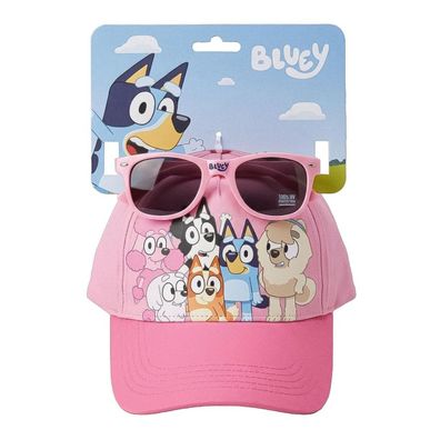 Bluey Kinder Cap Set mit Sonnenbrille für Freizeit und Urlaub