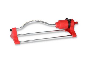 Viereckregner rot/silbern, max. Regnerfläche 350 m² Sprinkler Rasensprenger