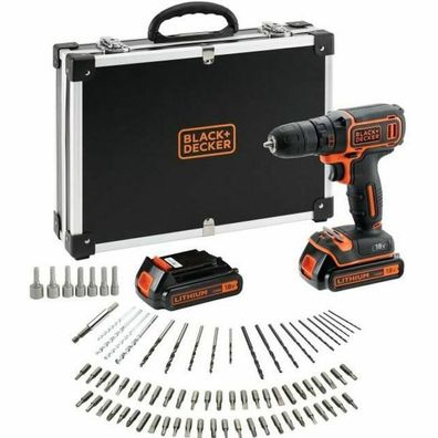 Black&Decker Akku-Bohrschr.18V2x1,5Ah Kof 80Zub BDCDC18BAFC