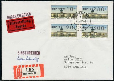 BERLIN ATM Nr VS1-10-300 EST BRIEF FDC X7E470A