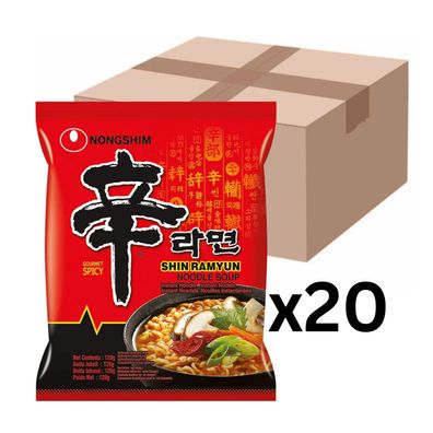 20er-Pack Nongshim Instantnudeln Shin Ramyun 120g