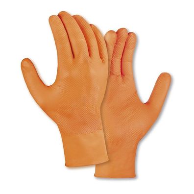 teXXor Einweg Handschuhe Nitril Diamond Grip Orange 2213 50 Stück