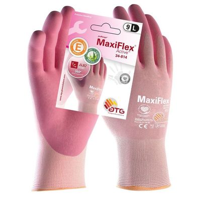 ATG Arbeitshandschuhe MaxiFlex ActiveNylon Strickhandschuhe (34 814 Hct) SB Verp