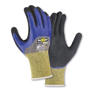 teXXor Arbeitshandschuhe Schnittschutz Strickhs. Black Cut D 3/4 Besch 2621 12 Paar