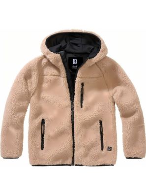 Brandit Kinder Jacke Kids Teddyfleecejacket, Hood Camel