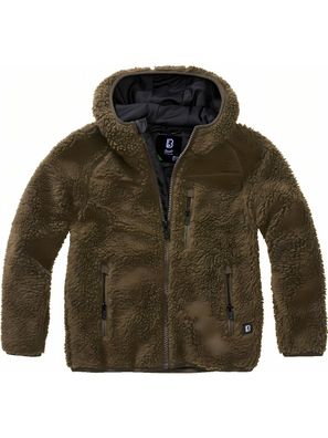 Brandit Kinder Jacke Kids Teddyfleecejacket, Hood Olive