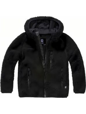 Brandit Kinder Jacke Kids Teddyfleecejacket, Hood Black