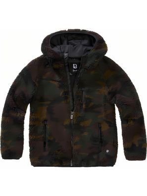 Brandit Kinder Jacke Kids Teddyfleecejacket, Hood Woodland