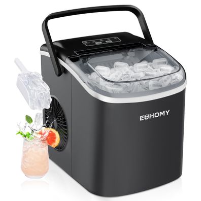 Euhomy Eiswérfelmaschine 12 kg/24h selbstreinigend Schwarz Defekt