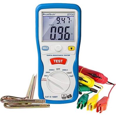PeakTech P 2700 Erdungsmessgerät Bodentester CAT III 1000V Defekt
