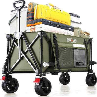 Overmont Bollerwagen faltbar 150 L bis 150 kg Defekt Räder blockiert