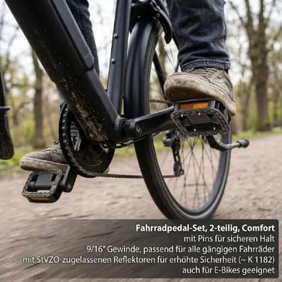 Fahrrad Pedale Universal Pedalset Anti-Rutsch Reflektoren Fahrradpedale Set