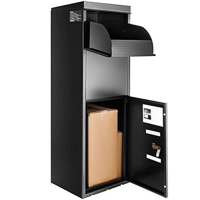 VEVOR Paketbriefkasten 35,5x29,5x105,5cm Stahl 50 kg Paketbox Passwortschloss