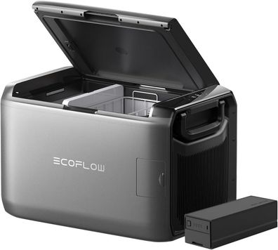 Ecoflow Glacier Tragbare Kühlbox 45L mit 298Wh Zusatzakku Zweizonen-Autokühlbox 39St