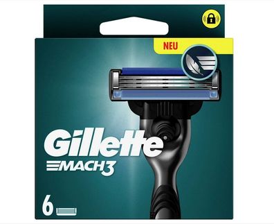 6 Gillette MACH3 Rasierklingen Original in OVP/Neu