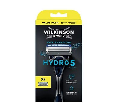 9 Wilkinson Sword Hydro5 Regular Rasierklingen + Rasierer OVP neues MOdel