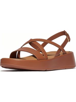 FitFlop Damen Sandalen F-Mode Leather Flatform Strappy Back-Strap Sandals IY3