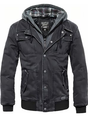 Brandit Jacke Dayton Jacket + Sweathood in Black