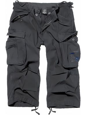 Brandit Shorts Industry Vintage 3/4 in Black
