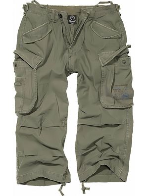 Brandit Shorts Industry Vintage 3/4 in Olive