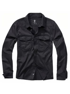 Brandit Hemd Flanellshirt in Black