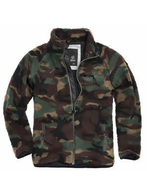 Brandit Jacke Teddyfleece Jacket in Woodland