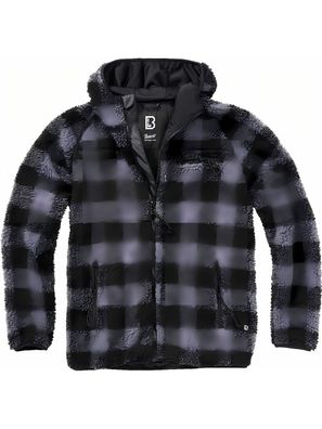 Brandit Herren Jacke Teddyfleece Worker Jacket Black/Grey