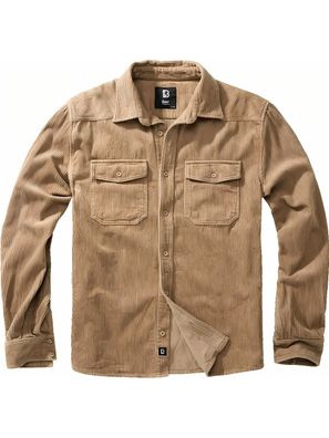 Brandit Herren Hemd Corduroy Classic Shirt Long Sleeve Camel